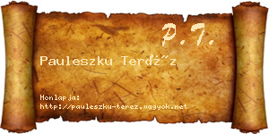 Pauleszku Teréz névjegykártya