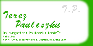 terez pauleszku business card